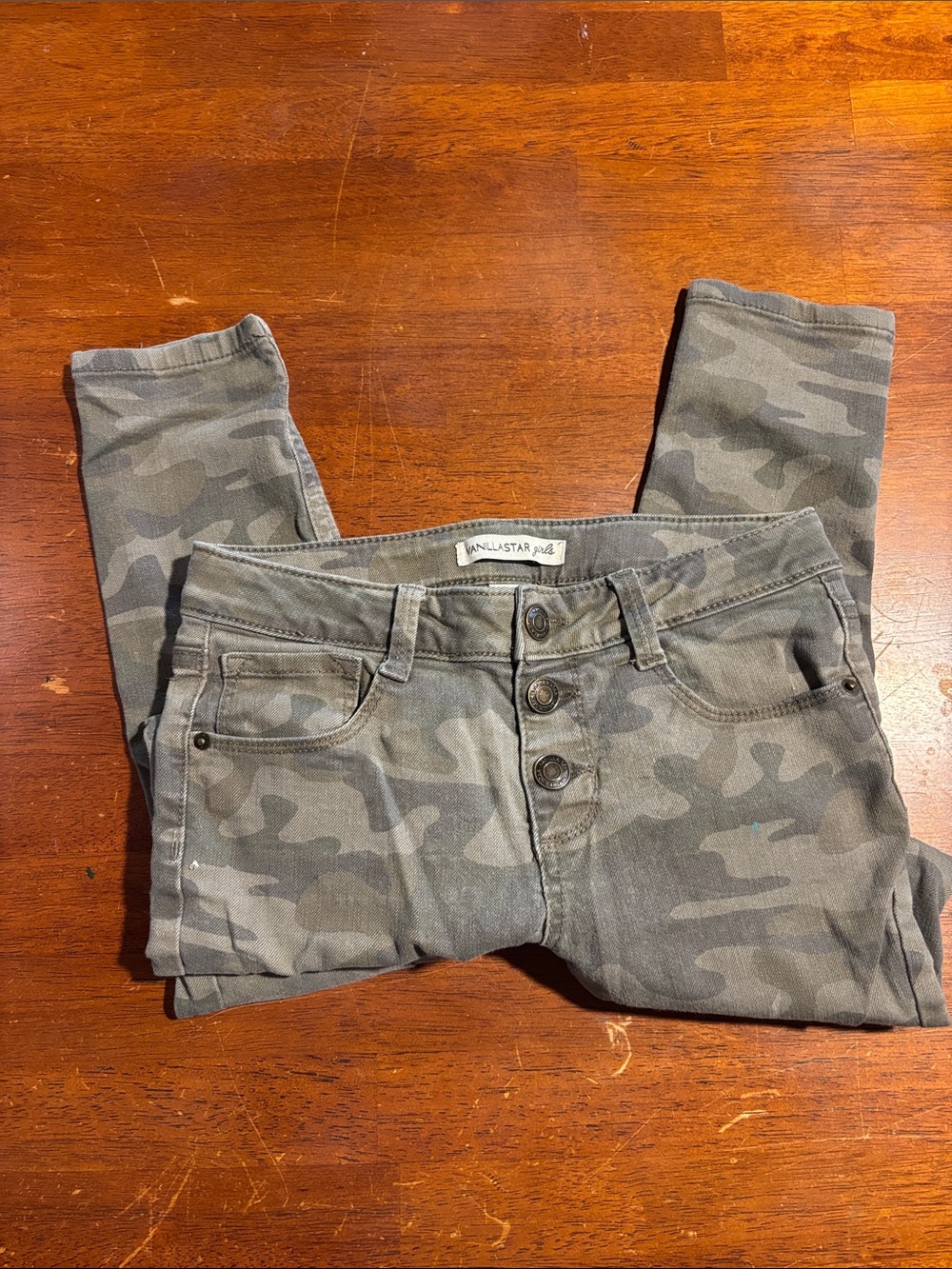 Vanilla Star Gray Camo Jeggings